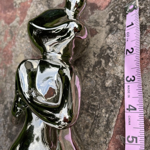 Ceramic Mirror Chrome Cute Whimsical Yoga Frog - Picture 10 of 12